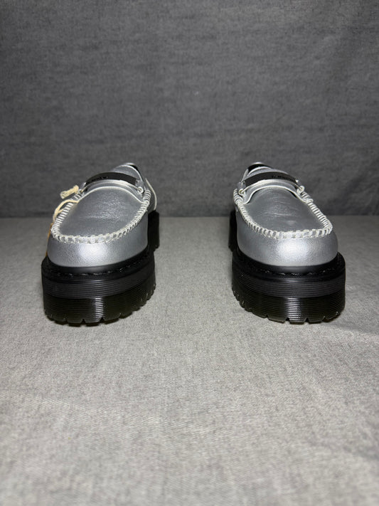 Dr. Martens Penton II Quad Platform Loafer - Silver Metallic Size 40