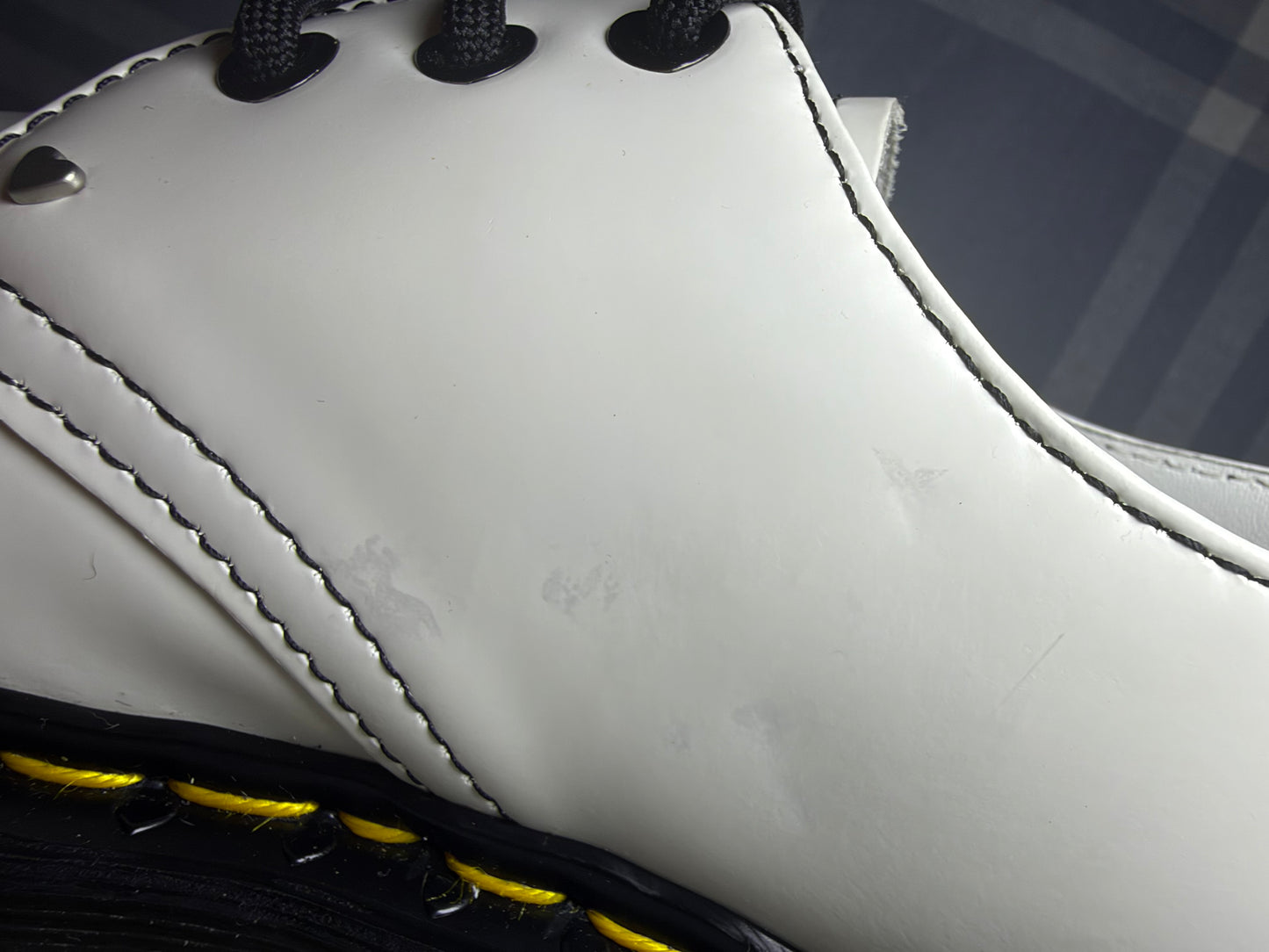 Dr. Martens 1461 Hearts Leather Oxford Shoe - White/Black Size 36