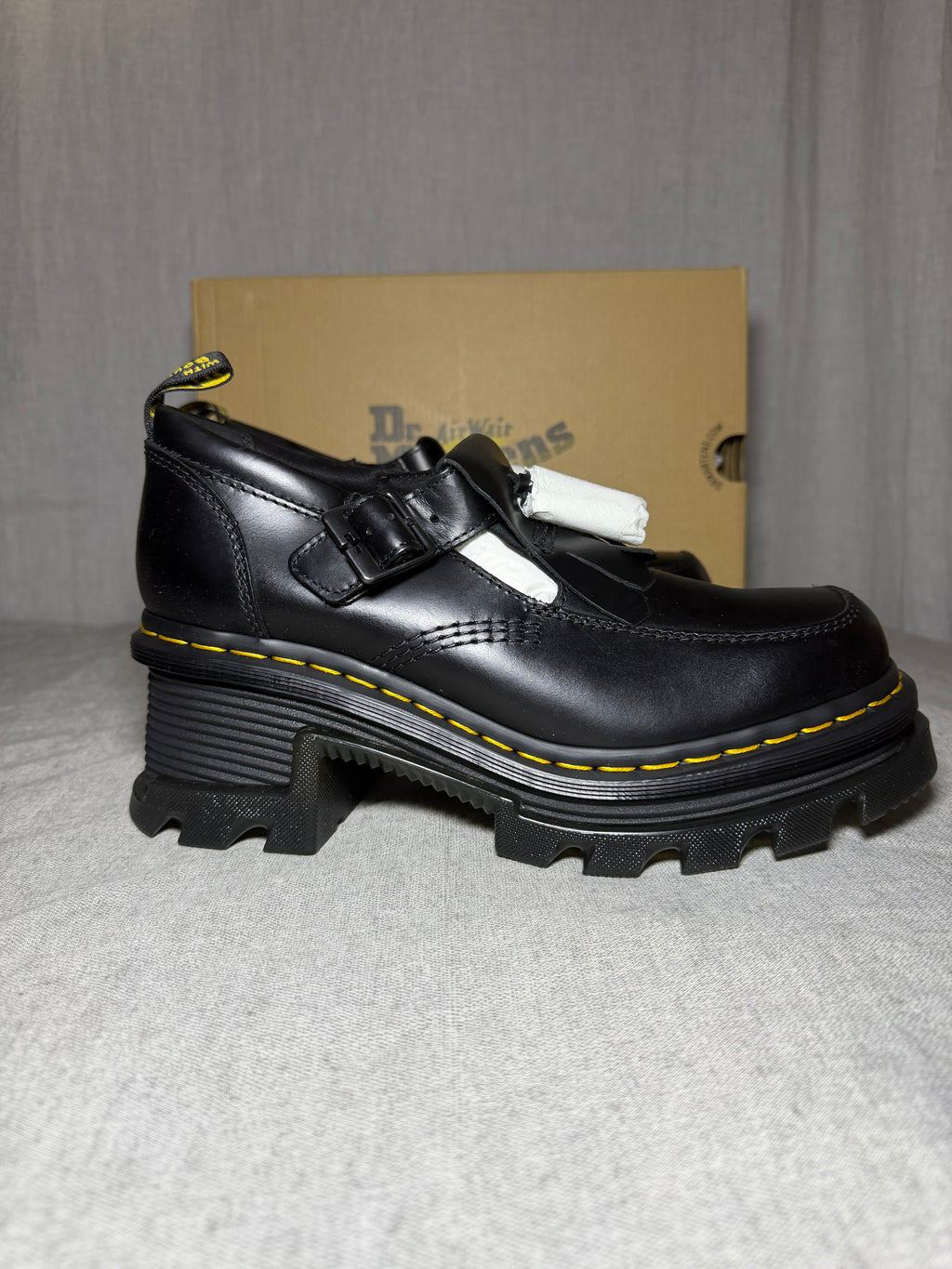 Dr. Martens Corran Mary Jane Platform Shoes - Black - EU 41 UK 8 US W 10