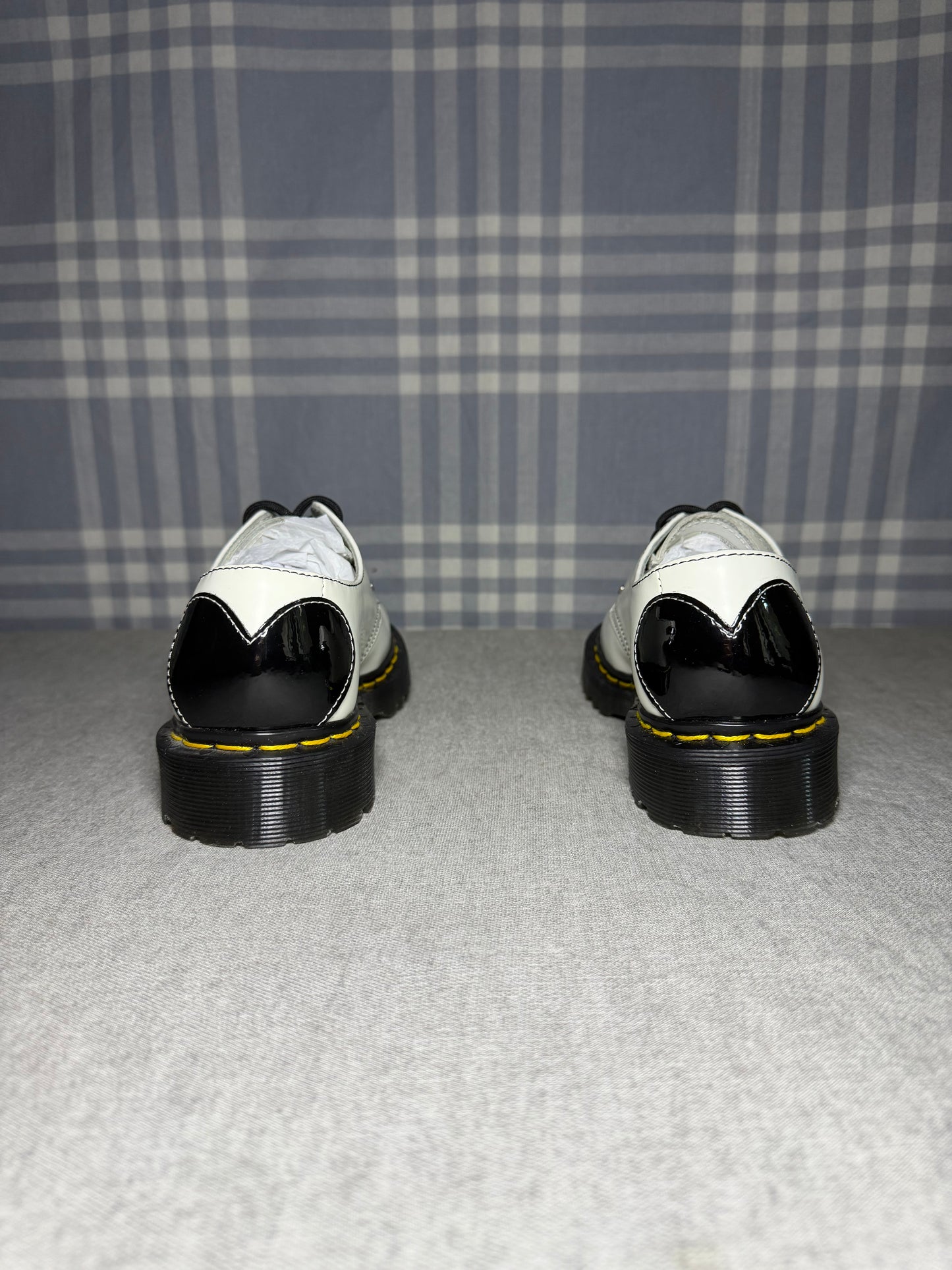 Dr. Martens 1461 Hearts Leather Oxford Shoe - White/Black Size 36