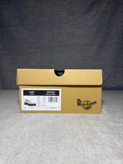 Dr. Martens Penton II Quad Platform Loafer - Silver Metallic Size 40
