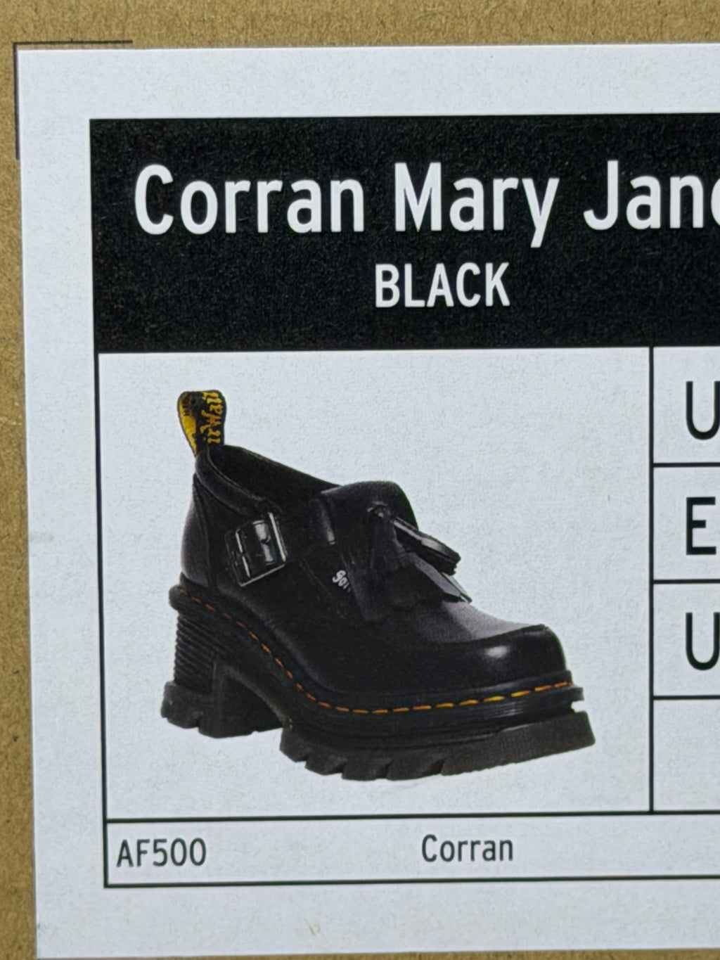 Dr. Martens Corran Mary Jane Platform Shoes - Black - EU 41 UK 8 US W 10