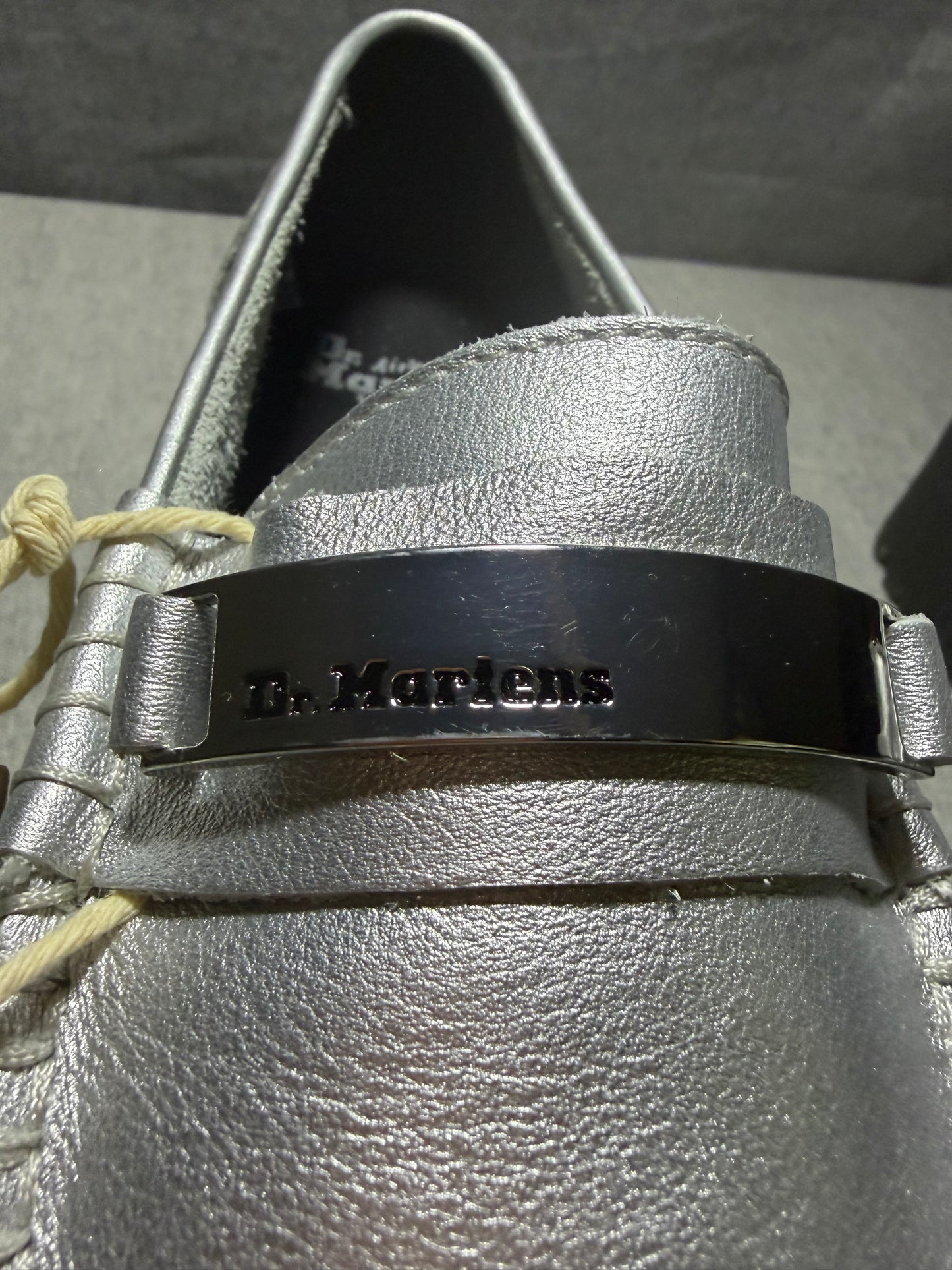Dr. Martens Penton II Quad Platform Loafer - Silver Metallic Size 40