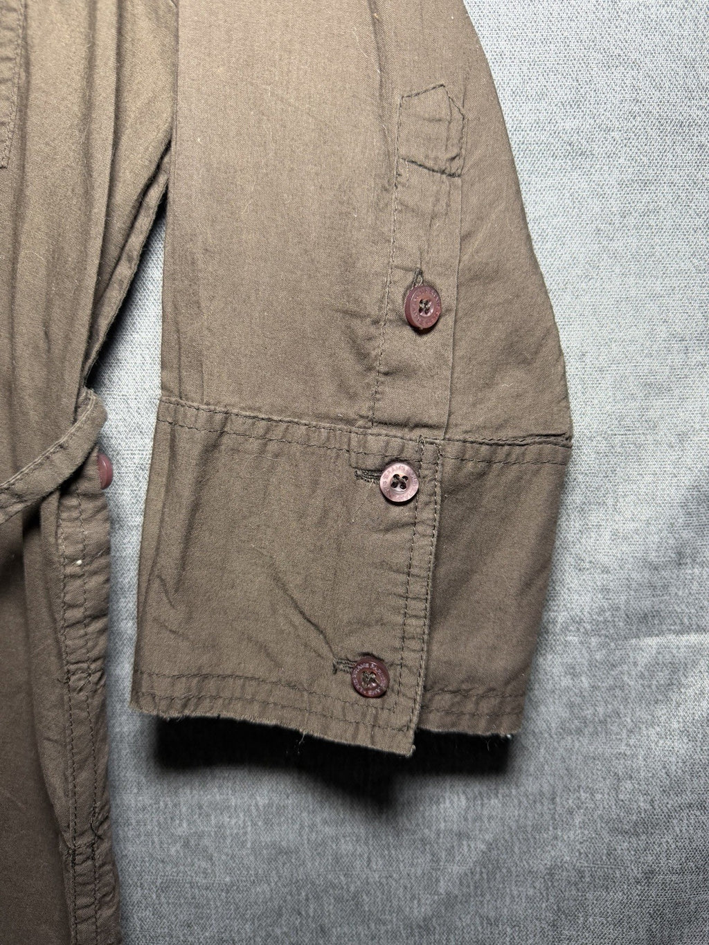 Brams Paris Womens Brown Cotton Utility Button Up Shirt Dress XL