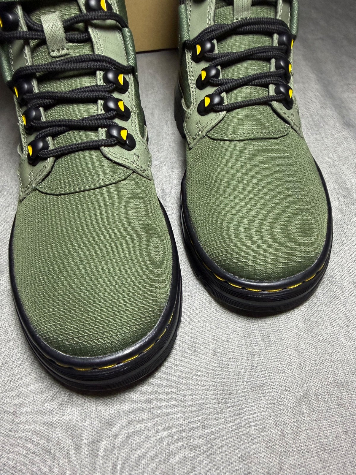 Dr Martens Combs Tech II Utility Boots Khaki Green Ripstop Womens EU 37 US 6 New