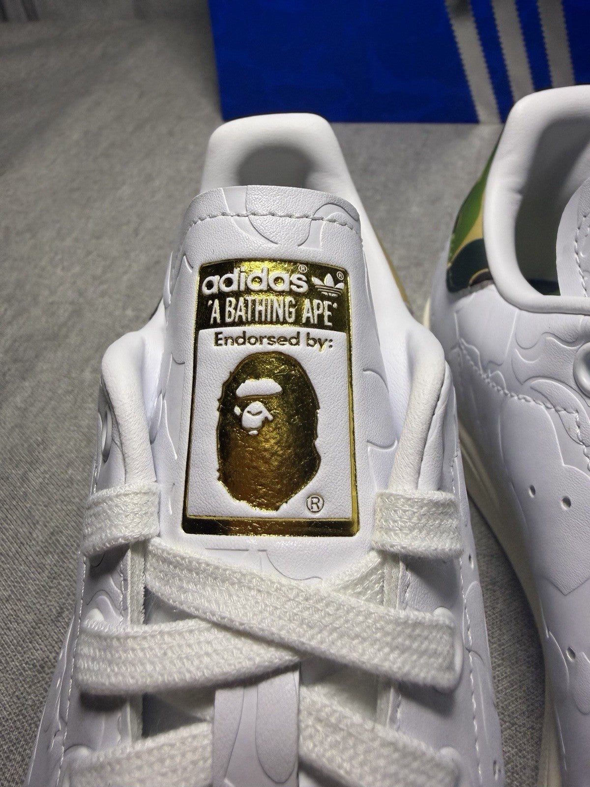 adidas Stan Smith BAPE Limited Edition 30 Jahre Weiß Camouflage IG1115 EU 39 1/3