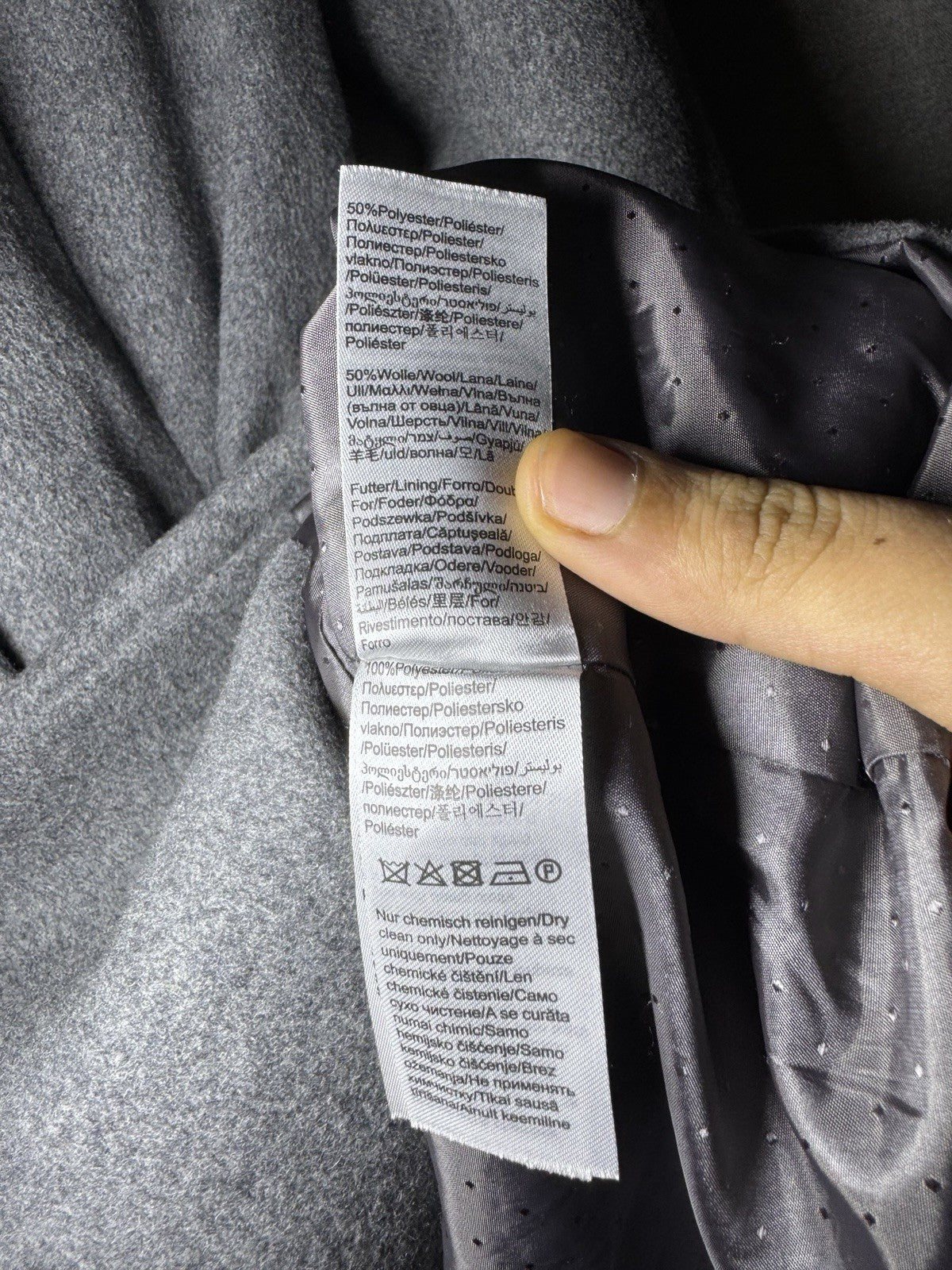 BONITA Womens Grey Wool Blend Coat Hooded Double Breasted Belted Jacket EU 38 M