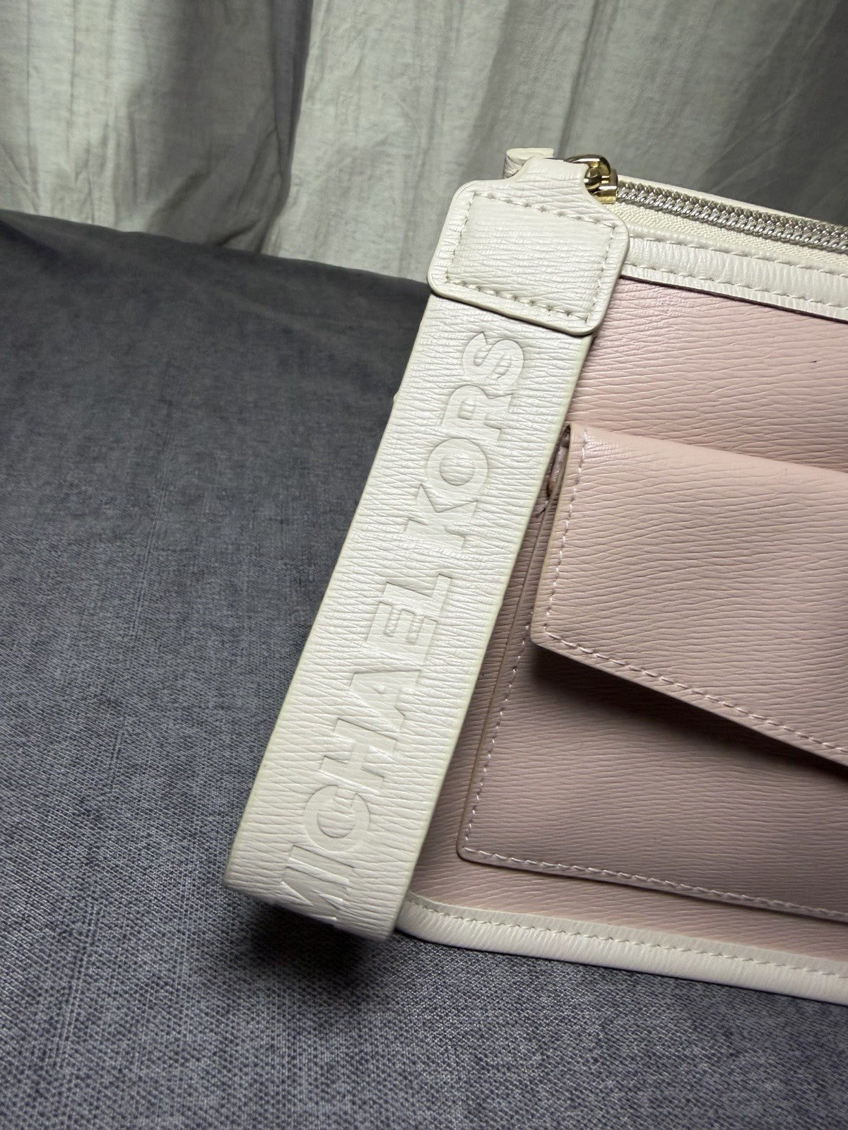 Michael Kors Two-Tone Envelope Wristlet Clutch - Pink & Cream - "Sample" Piece
