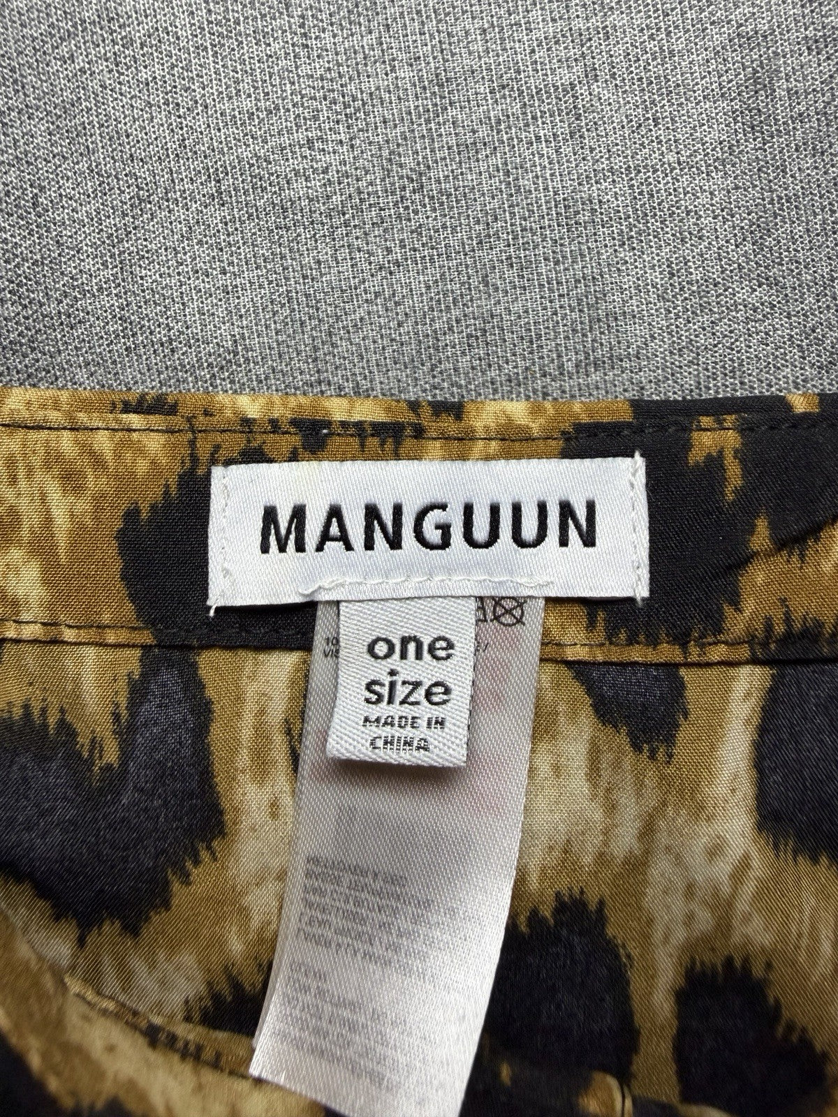MANGUUN Leopard Print Detachable Fake Collar One Size 100% Viscose