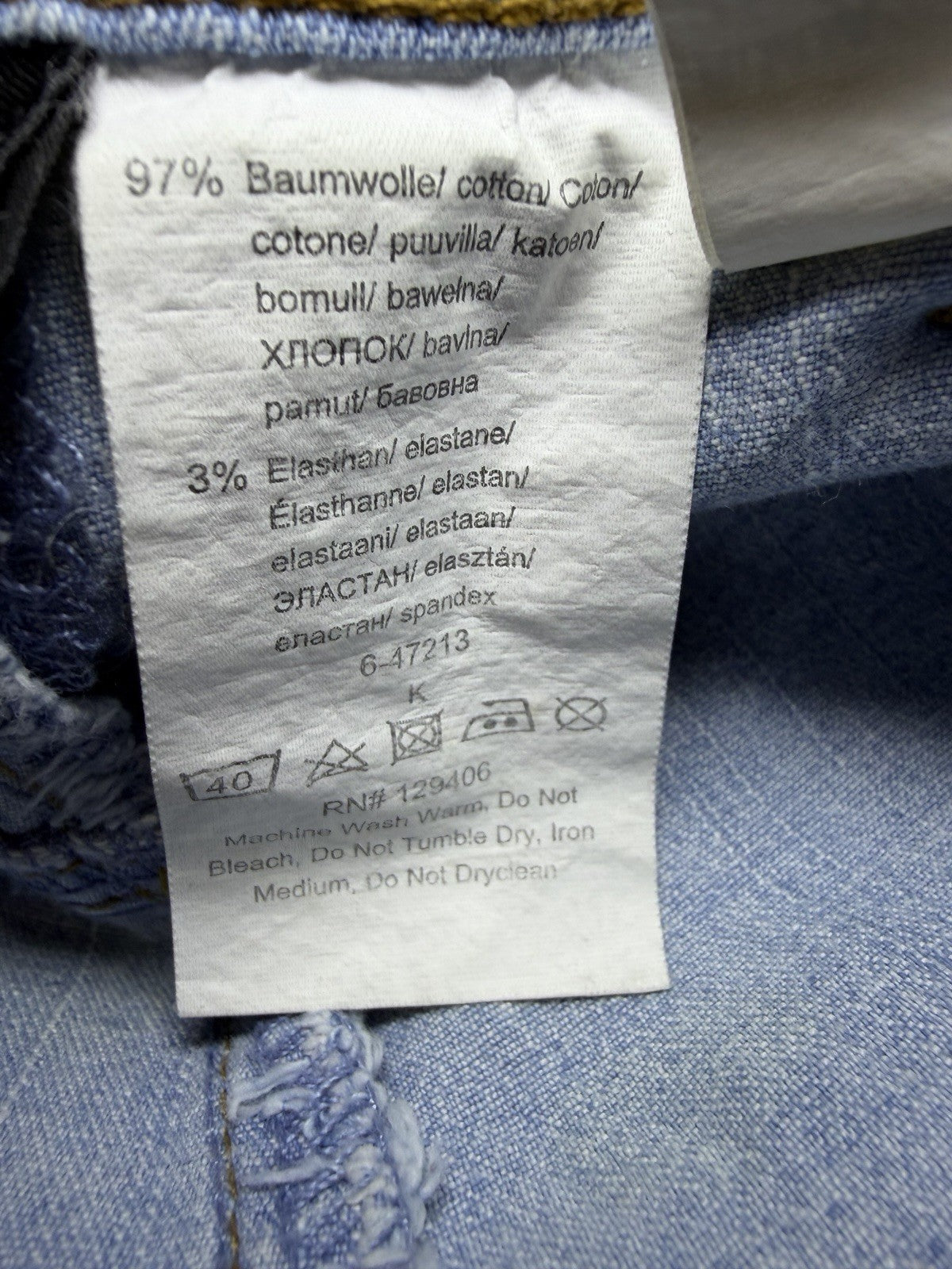 Mia Linea Plus Size Jeans Womens 18W EUR 52 Light Wash Stretch Denim Pants