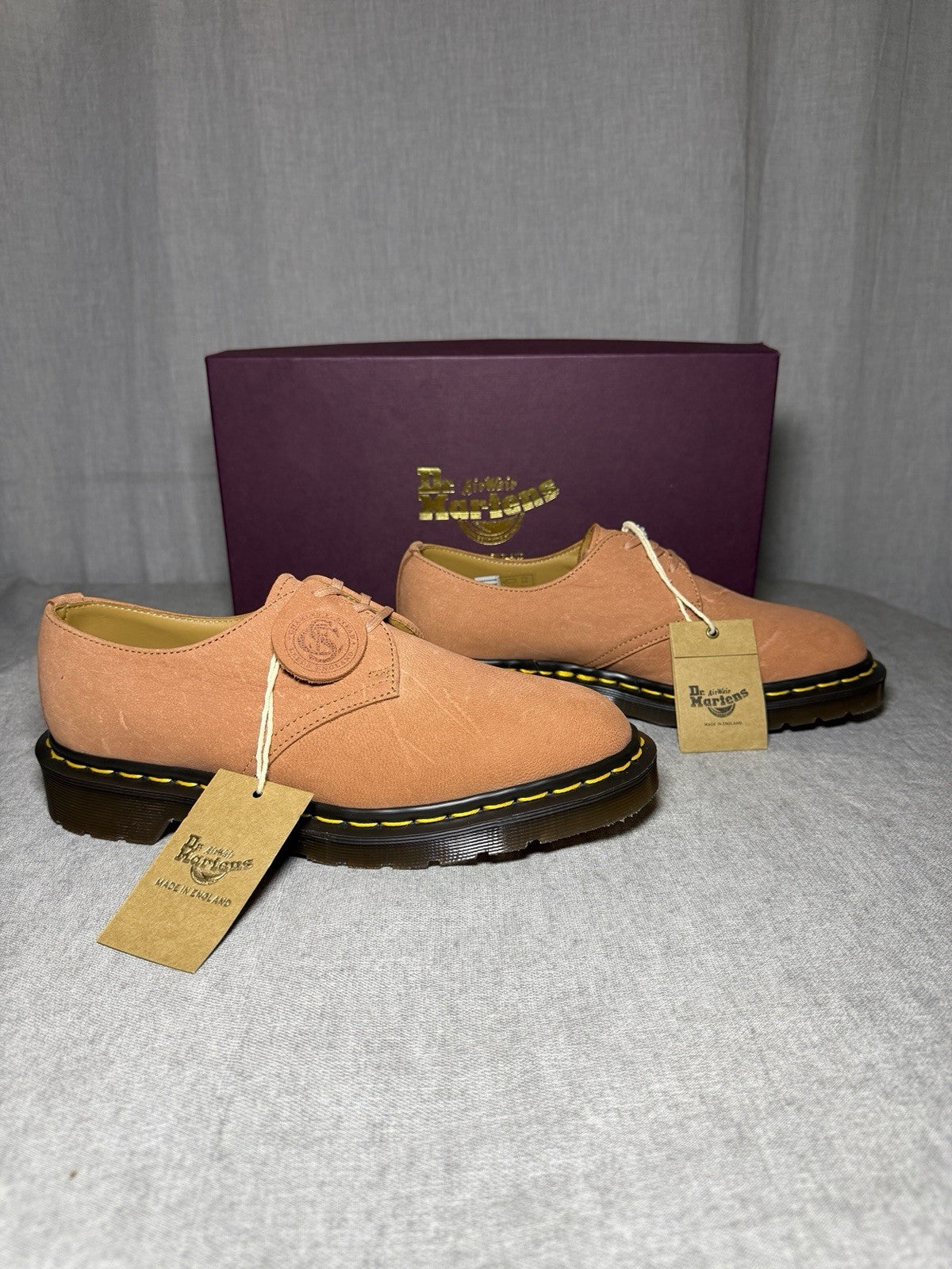 Dr. Martens Made In England 1461 Pink C. F. Stead PINK 27365650 SAVANNAH NUBUCK 