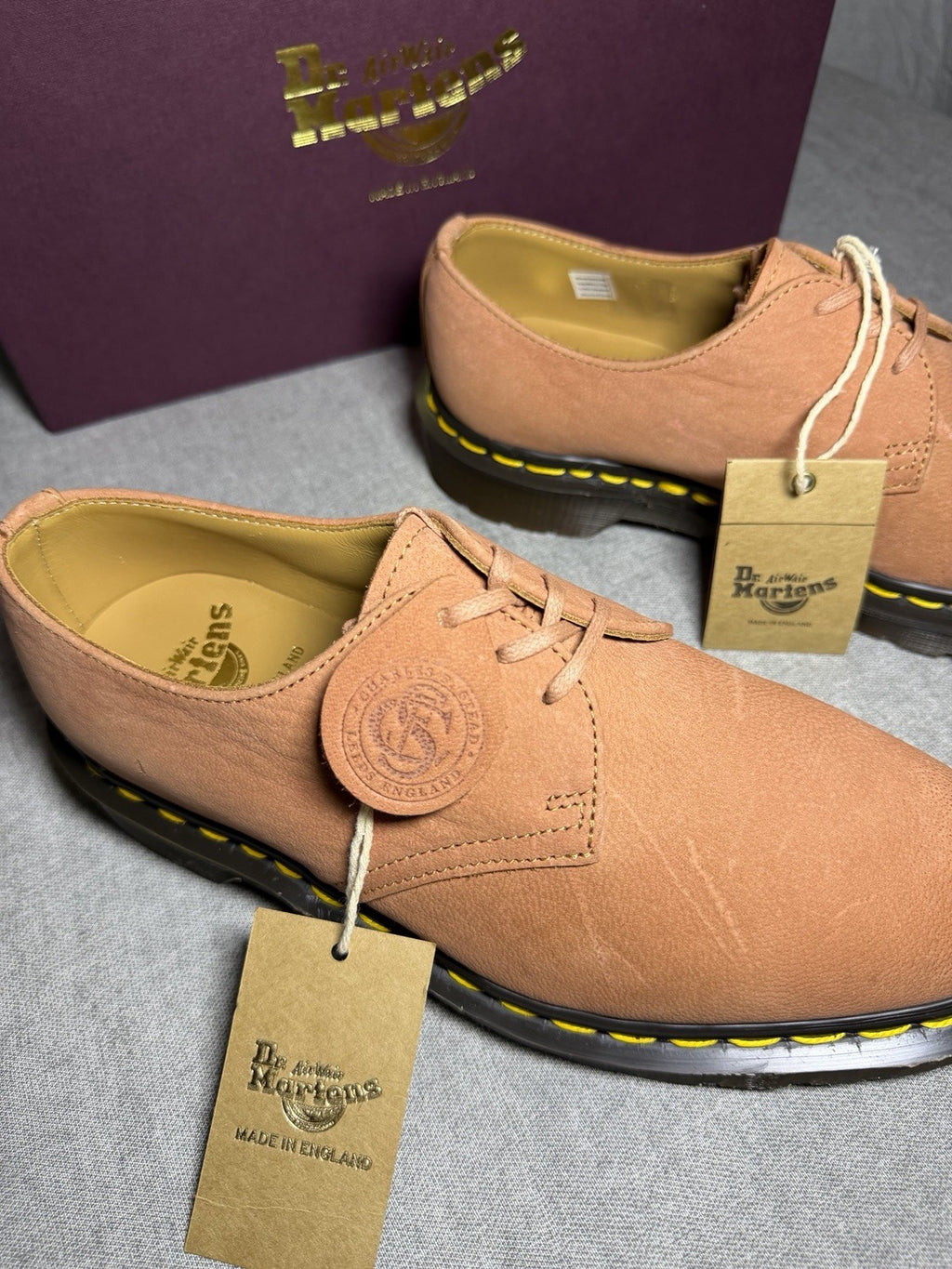 Dr. Martens Made In England 1461 Pink C. F. Stead PINK 27365650 SAVANNAH NUBUCK 