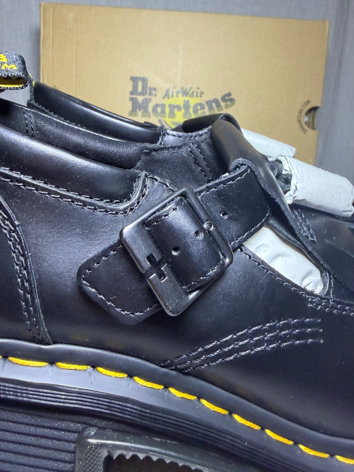 Dr Martens Corran Mary Jane Shoes Black Atlas Leather Chunky Platform EU 41 US 9