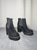 H&M DIVIDED Black Platform Chelsea Boots Block Heel EUR 38 / US 7 / UK 5
