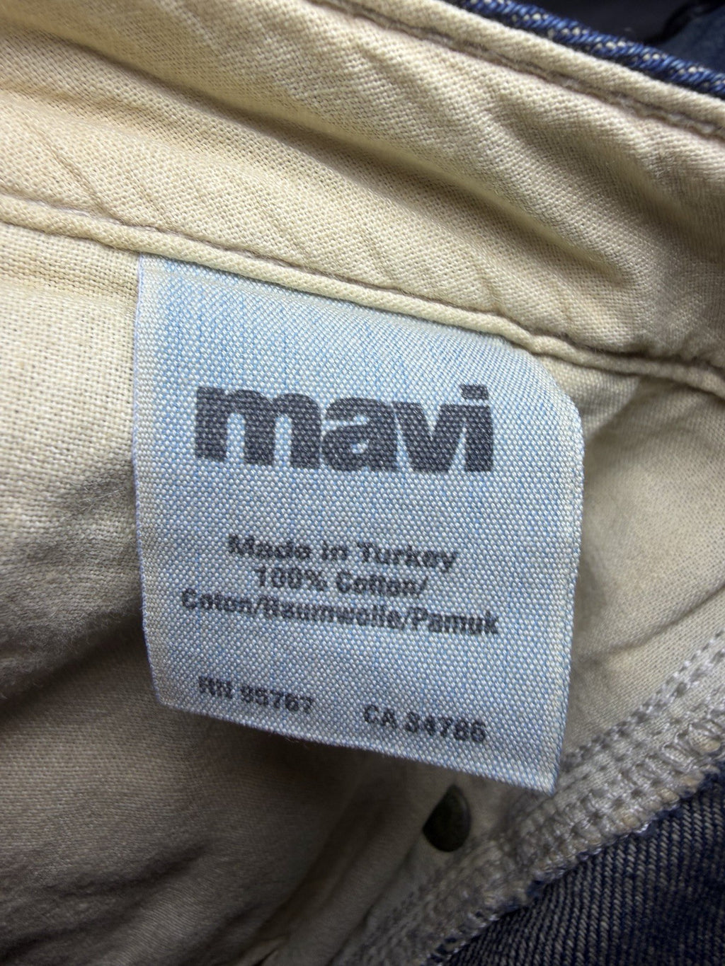 Mavi Jeans & Co Lilian Denim Skirt Size L Blue Button Front Faded 100% Cotton