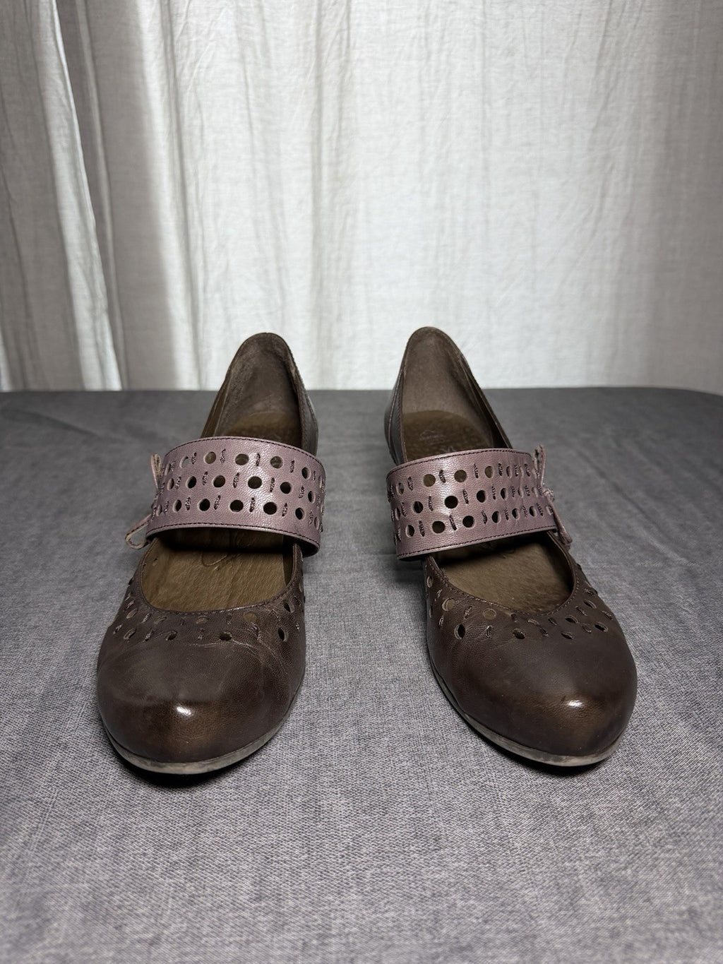 CAPRICE Brown Leather Mary Jane Pumps - EUR 38.5 UK 5.5 - "Walking on Air"