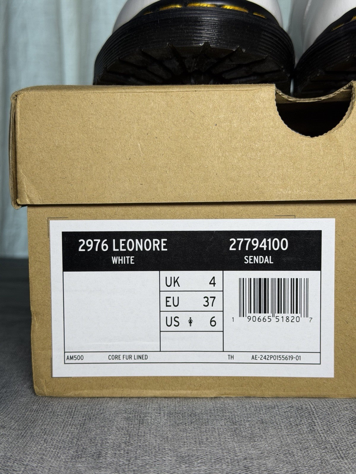 Dr. Martens 2976 Leonore Women's Faux Fur Lined Chelsea Boots White Zebra UK 4