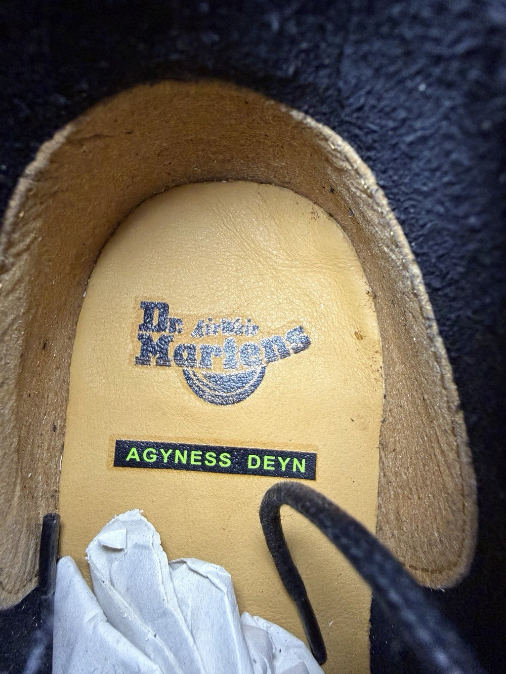 Dr Martens Agyness Deyn Aggy Army Chukka Boots Black Suede Womens EU 38 US 7 New