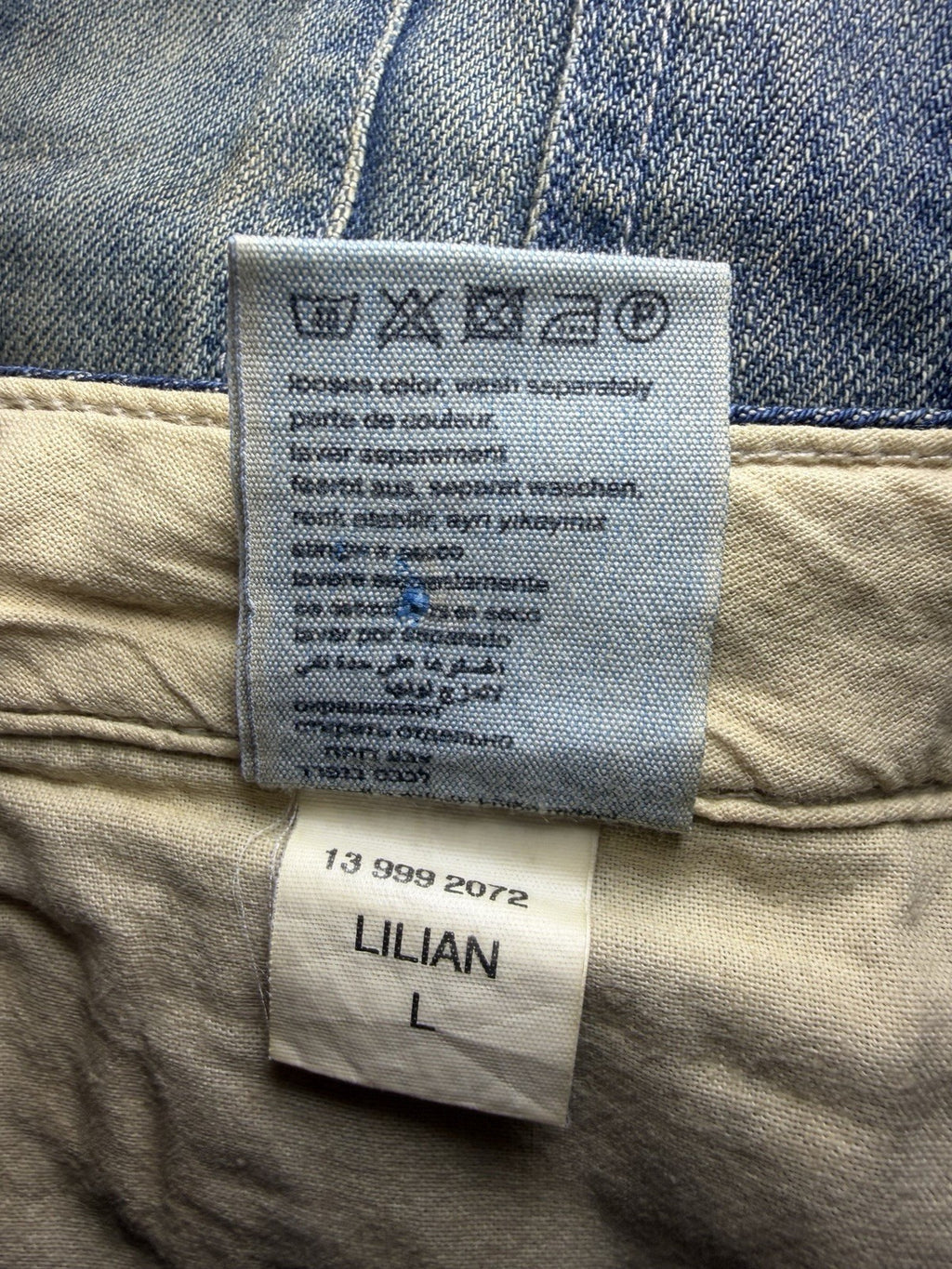Mavi Jeans & Co Lilian Denim Skirt Size L Blue Button Front Faded 100% Cotton