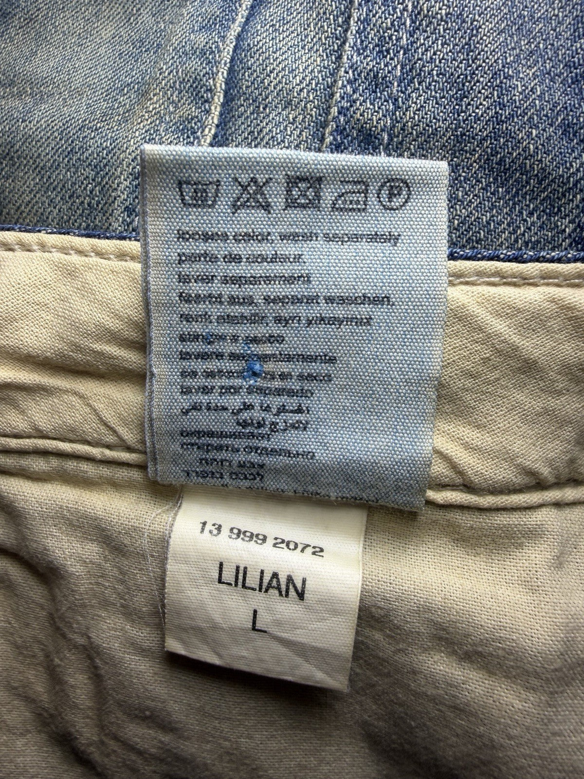 Mavi Jeans & Co Lilian Denim Skirt Size L Blue Button Front Faded 100% Cotton