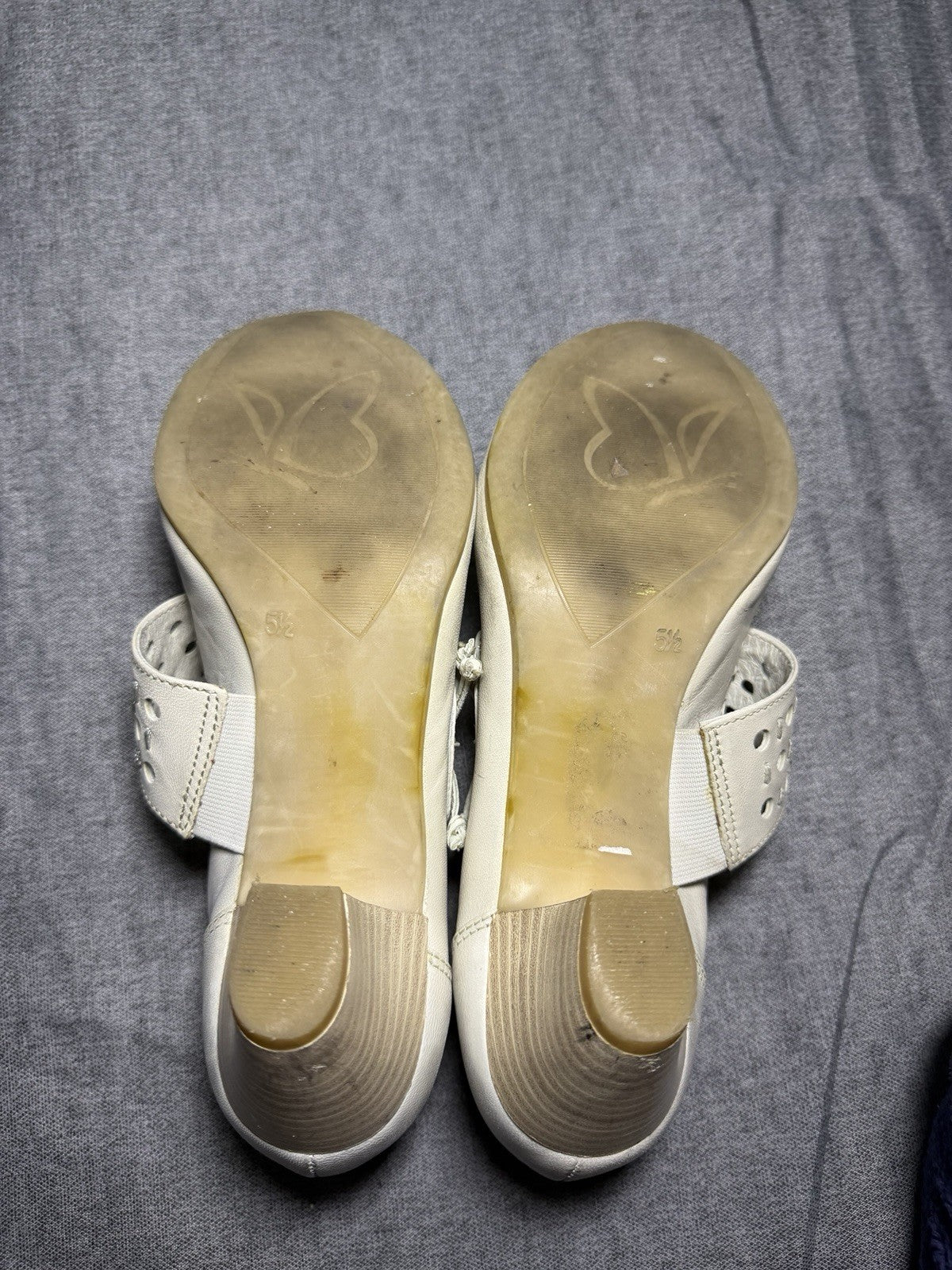 CAPRICE Cream Leather Mary Jane Heels - EUR 38.5 UK 5.5 - "Walking on Air"