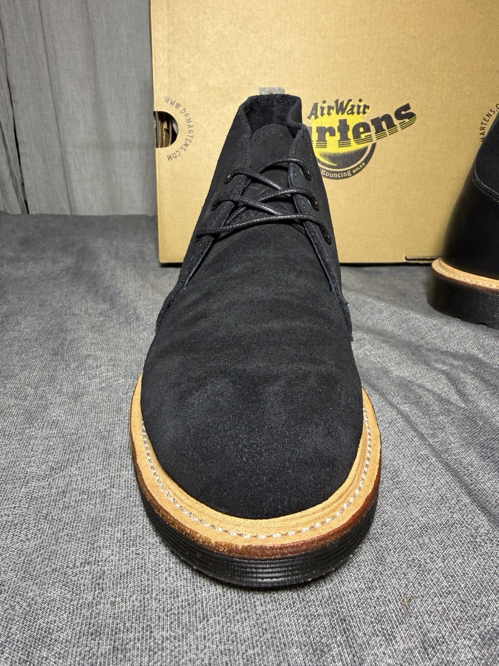 Dr Martens Agyness Deyn Aggy Army Chukka Boots Black Suede Womens EU 38 US 7 New