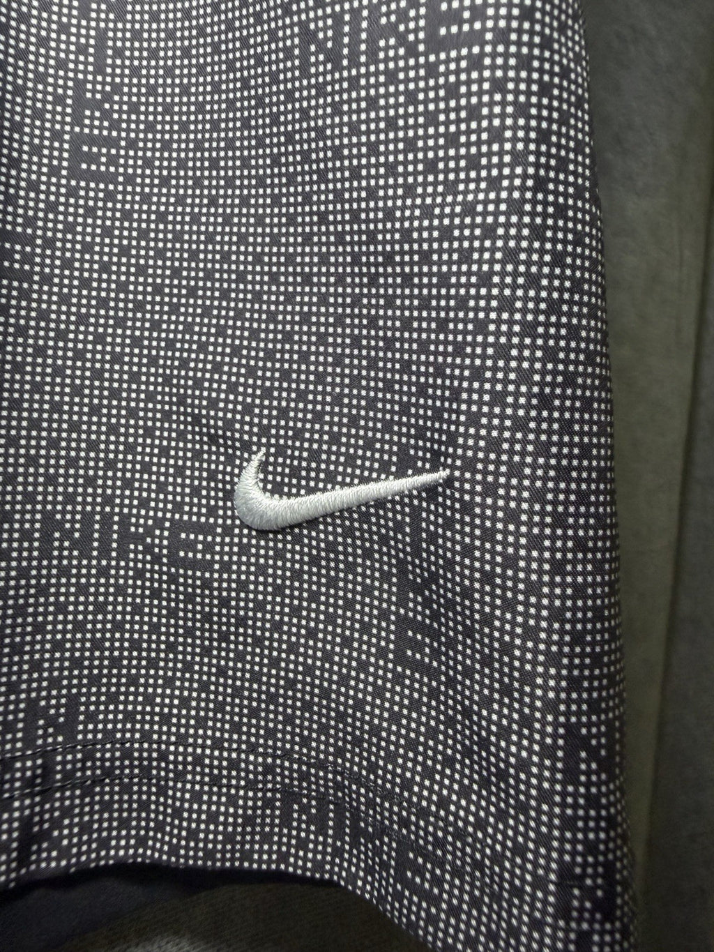 Nike Women's XXL Board Shorts Swim Black Gray All Over Print Spellout