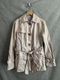 Betty Barclay Outdoor Women's Shimmer Crinkle Belt Trench Coat Jacket EU 36 US 6