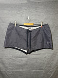 Nike Women's XXL Board Shorts Swim Black Gray All Over Print Spellout
