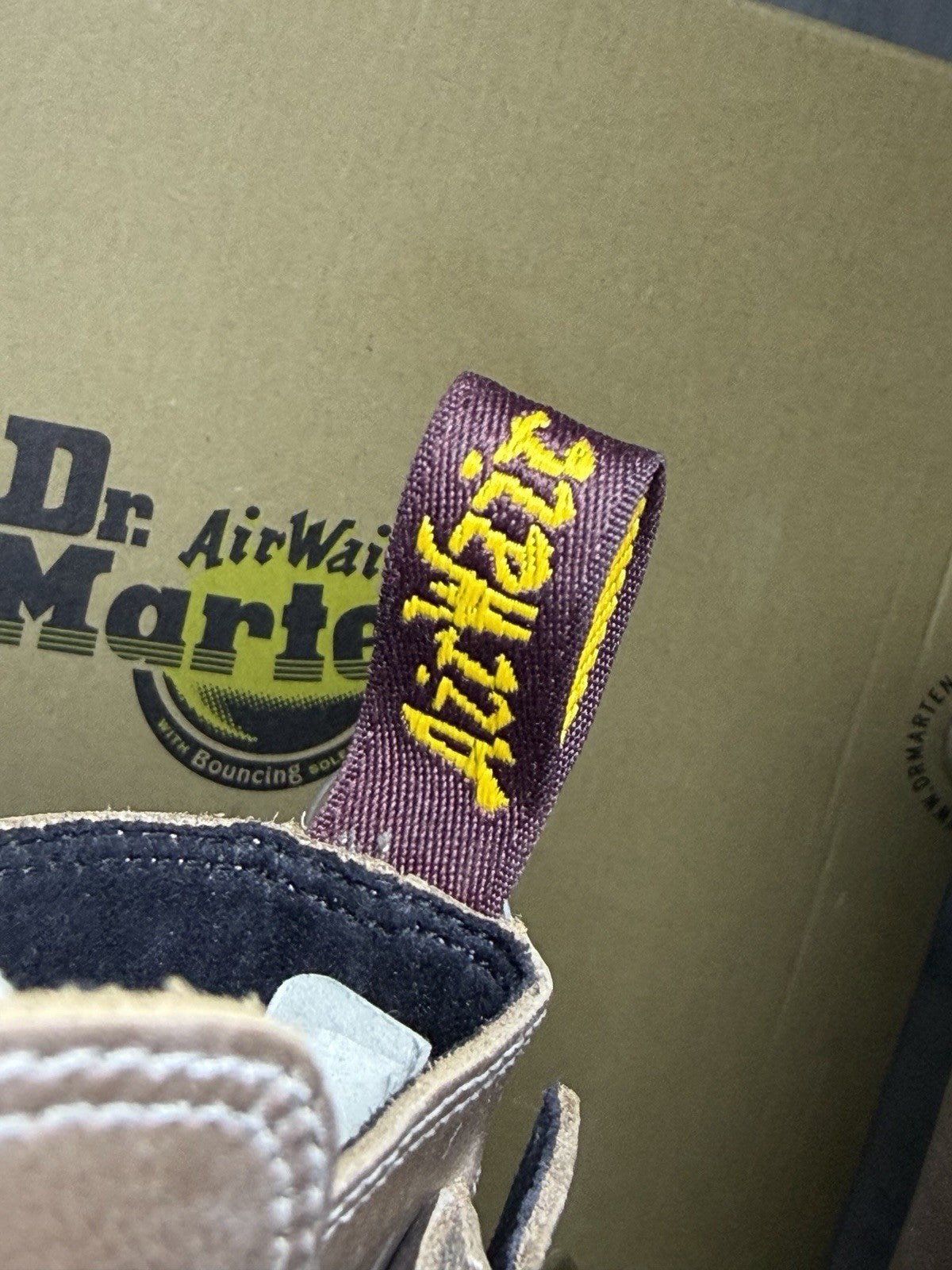 Dr Martens Vaux Mid Calf Boots Brown Leather Side Zip Buckle Womens EU 37 US 6