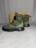 Dr Martens Combs Tech II Utility Boots Khaki Green Ripstop Womens EU 37 US 6 New