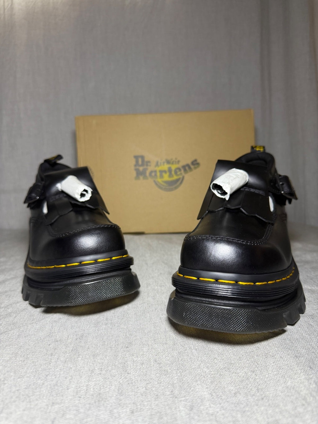 Dr Martens Corran Mary Jane Shoes Black Atlas Leather Chunky Platform EU 41 US 9