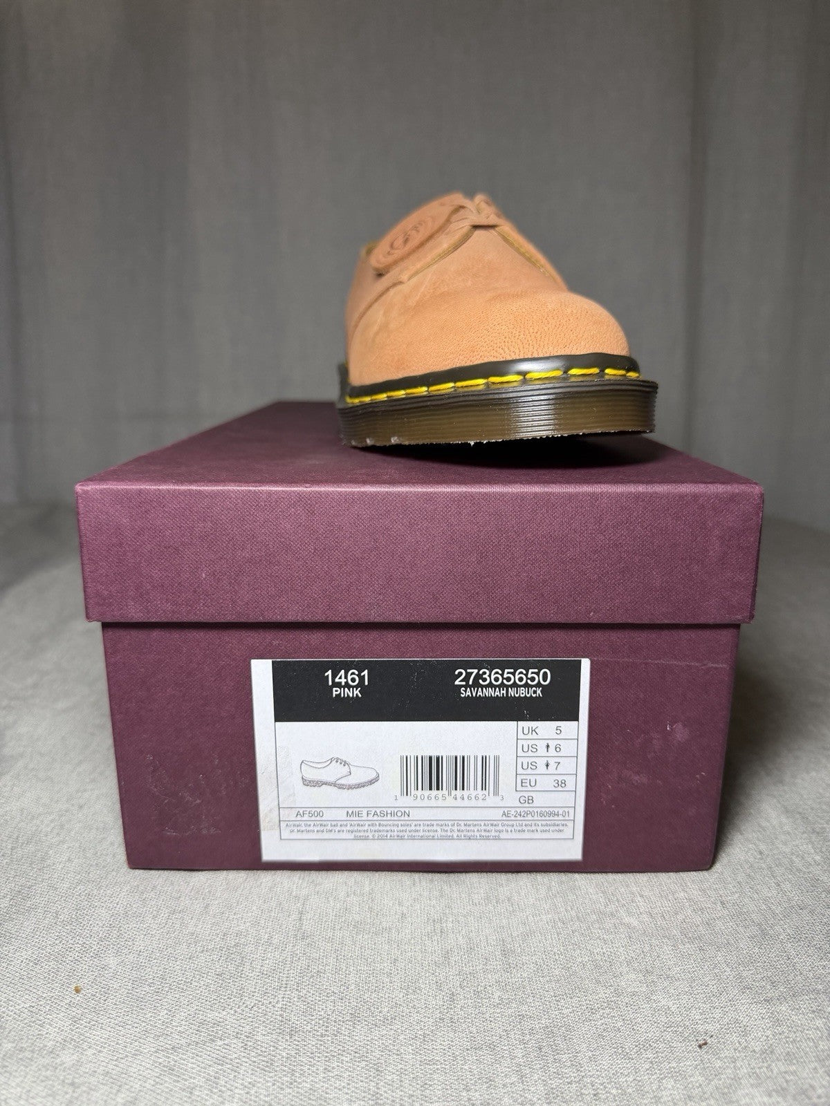 Dr. Martens Made In England 1461 Pink C. F. Stead PINK 27365650 SAVANNAH NUBUCK 