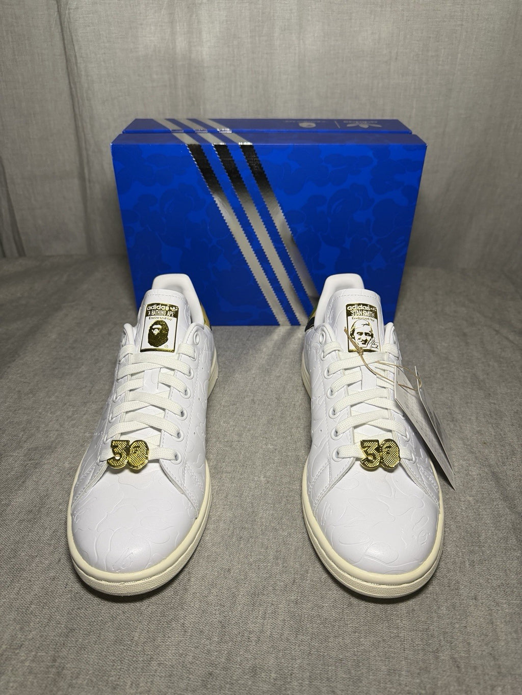 adidas Stan Smith BAPE Limited Edition 30 Jahre Weiß Camouflage IG1115 EU 39 1/3
