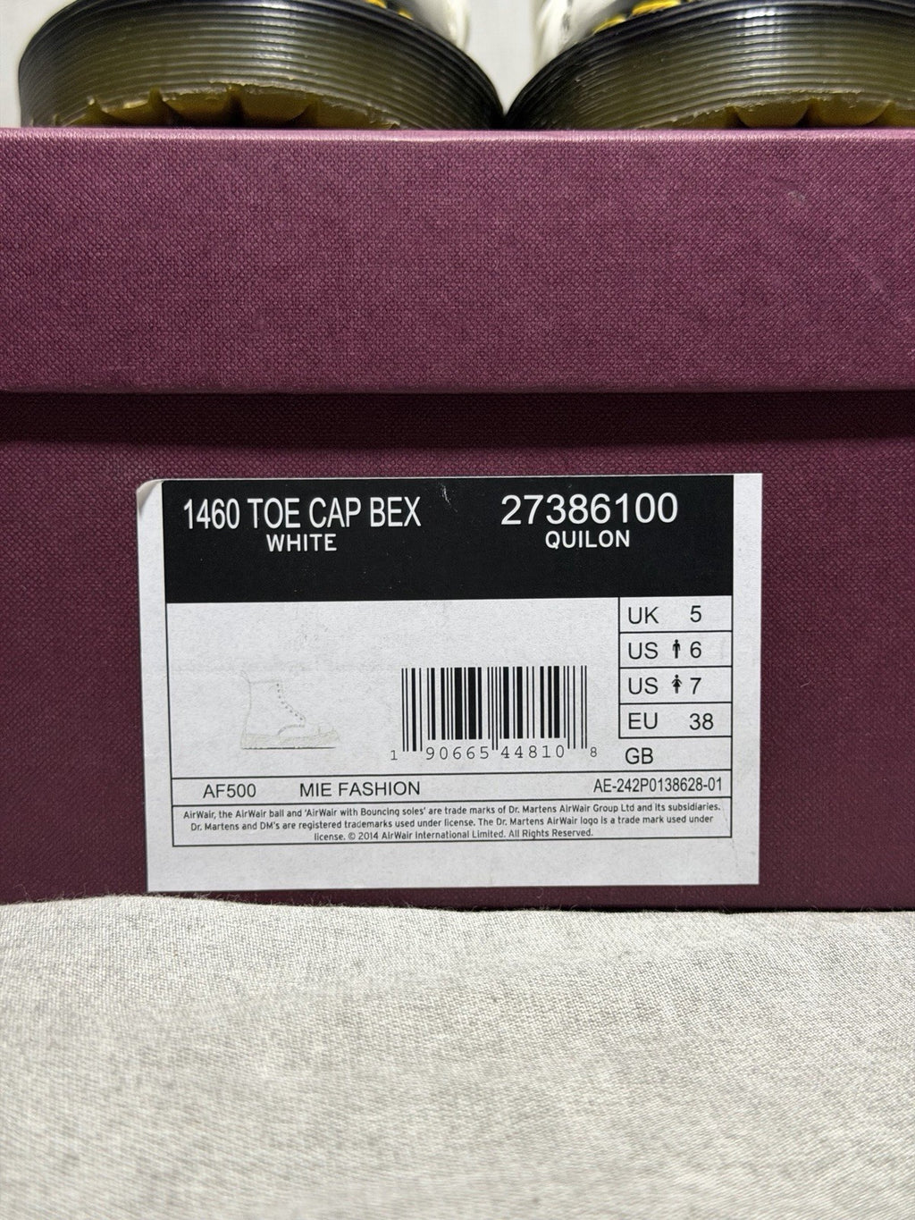 Dr. Martens 1460 Toe Cap Bex Made in England EU 38