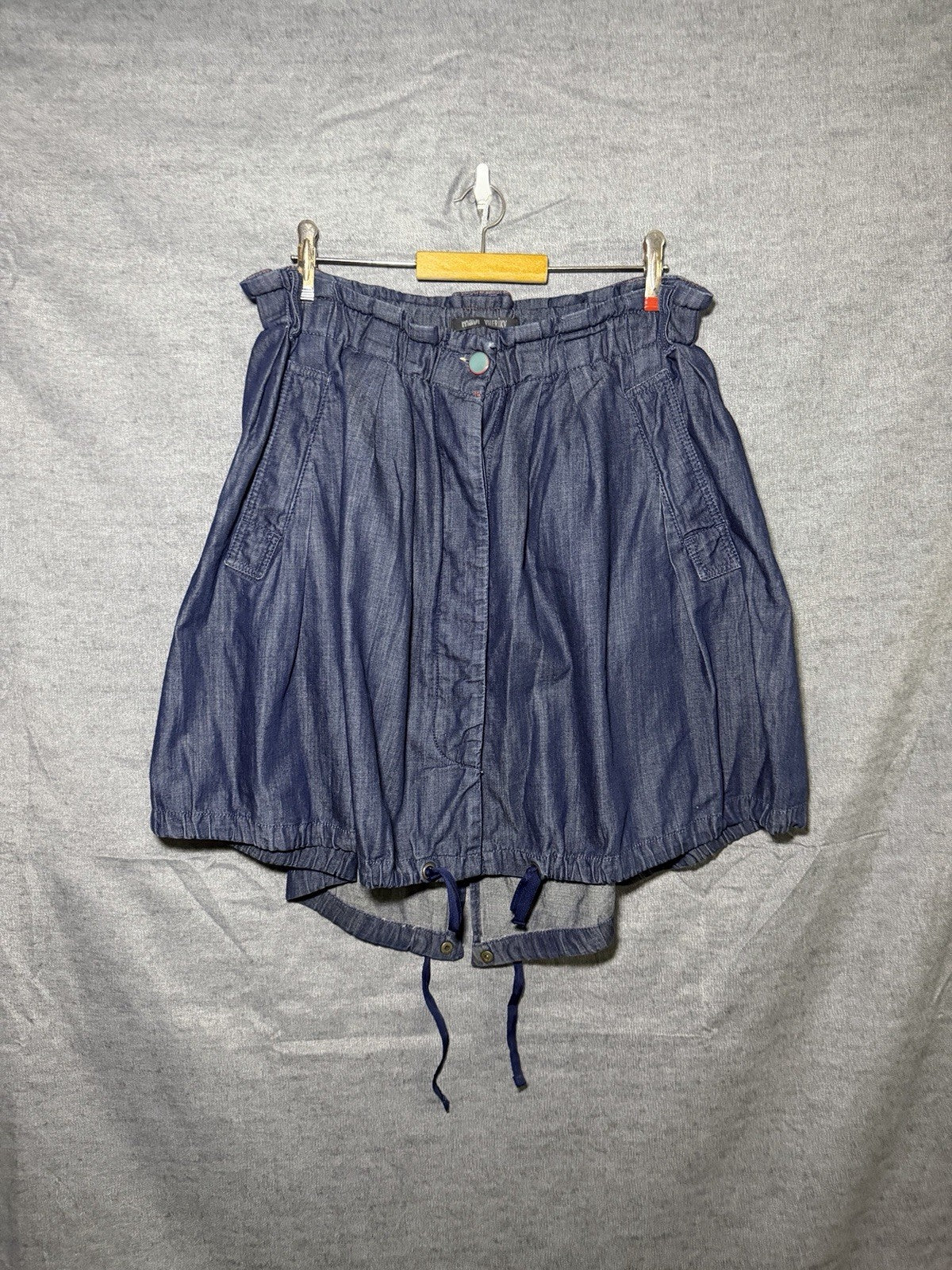Mavi Jeans Lesly Women's Blue Denim Bubble Balloon Skirt Size M Cotton