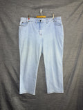 Mia Linea Plus Size Jeans Womens 18W EUR 52 Light Wash Stretch Denim Pants
