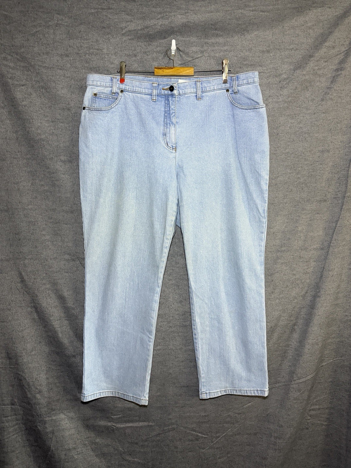 Mia Linea Plus Size Jeans Womens 18W EUR 52 Light Wash Stretch Denim Pants