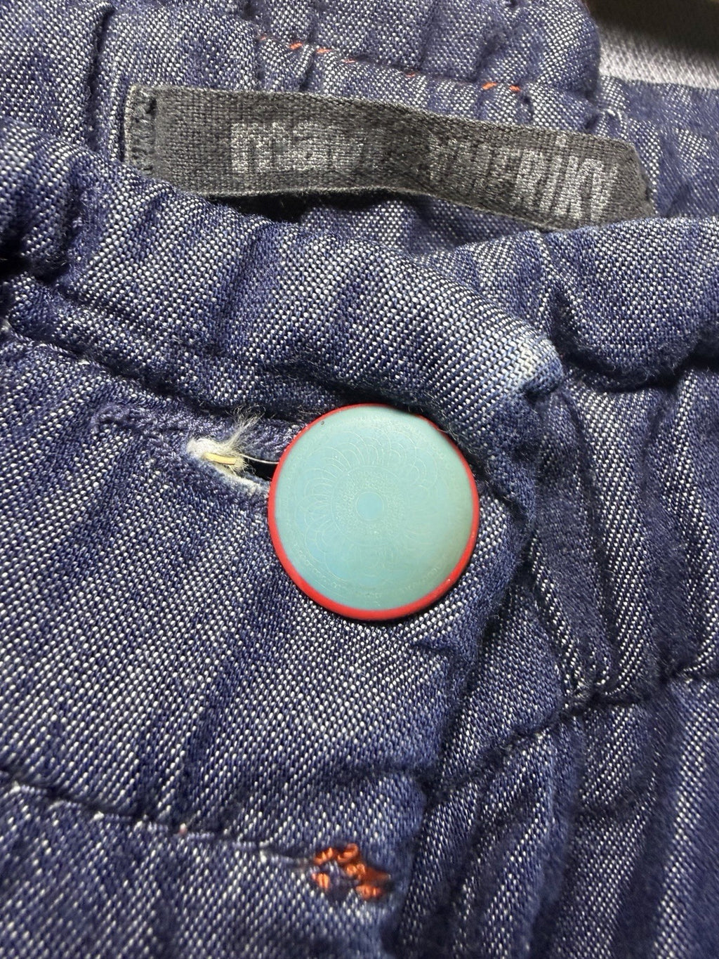 Mavi Jeans Lesly Women's Blue Denim Bubble Balloon Skirt Size M Cotton