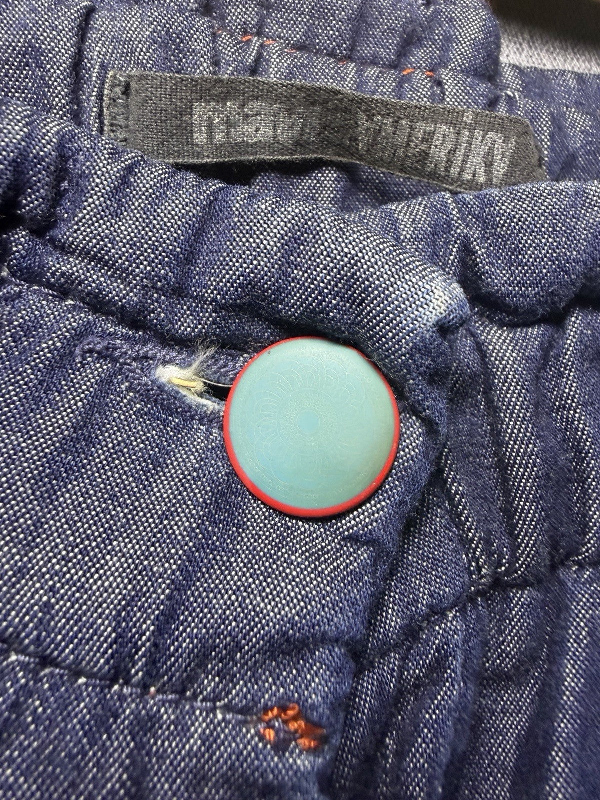 Mavi Jeans Lesly Women's Blue Denim Bubble Balloon Skirt Size M Cotton