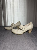 CAPRICE Cream Leather Mary Jane Heels - EUR 38.5 UK 5.5 - "Walking on Air"