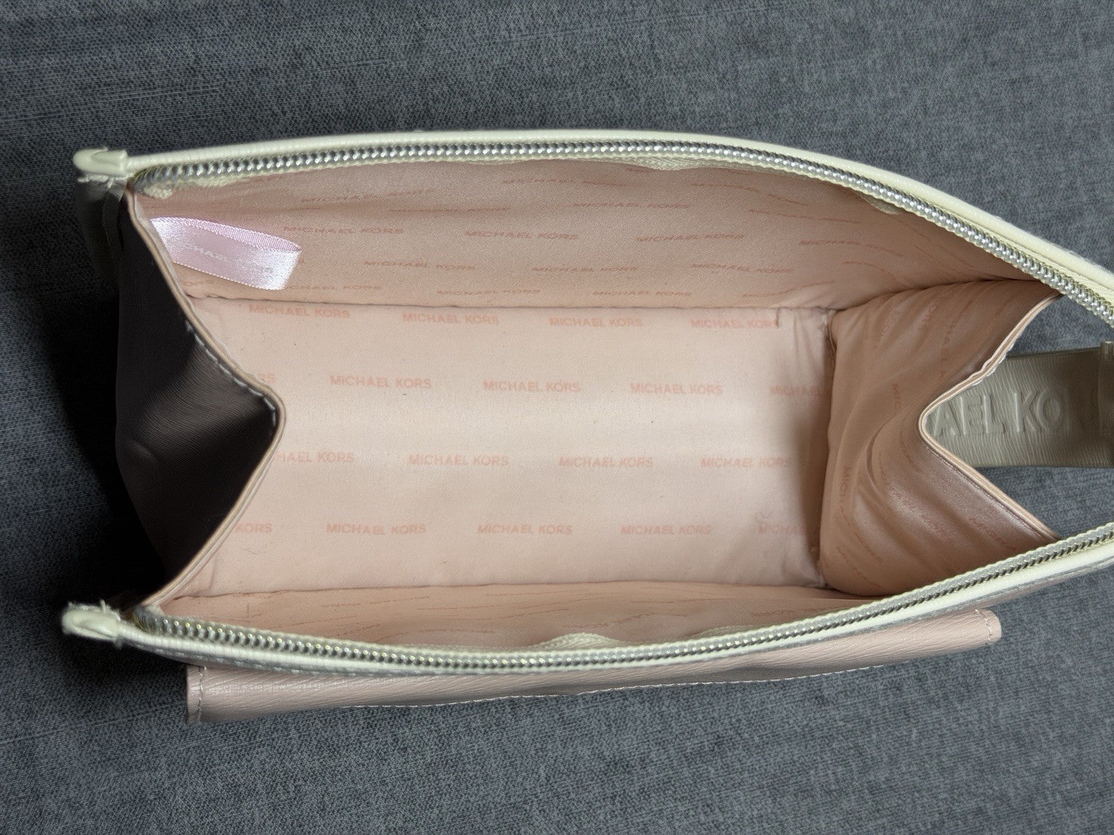 Michael Kors Two-Tone Envelope Wristlet Clutch - Pink & Cream - "Sample" Piece