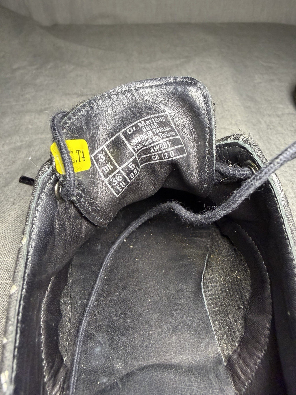 Dr. Martens Briar Oxford Shoes Black Skull Crossbones Canvas Size UK 3 EU 36