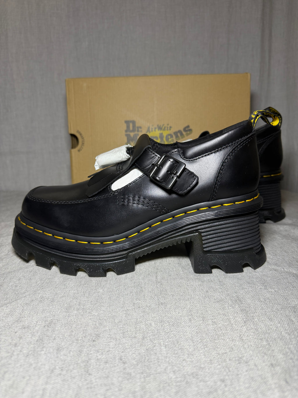 Dr. Martens Corran Mary Jane Platform Shoes - Black - EU 41 UK 8 US W 10