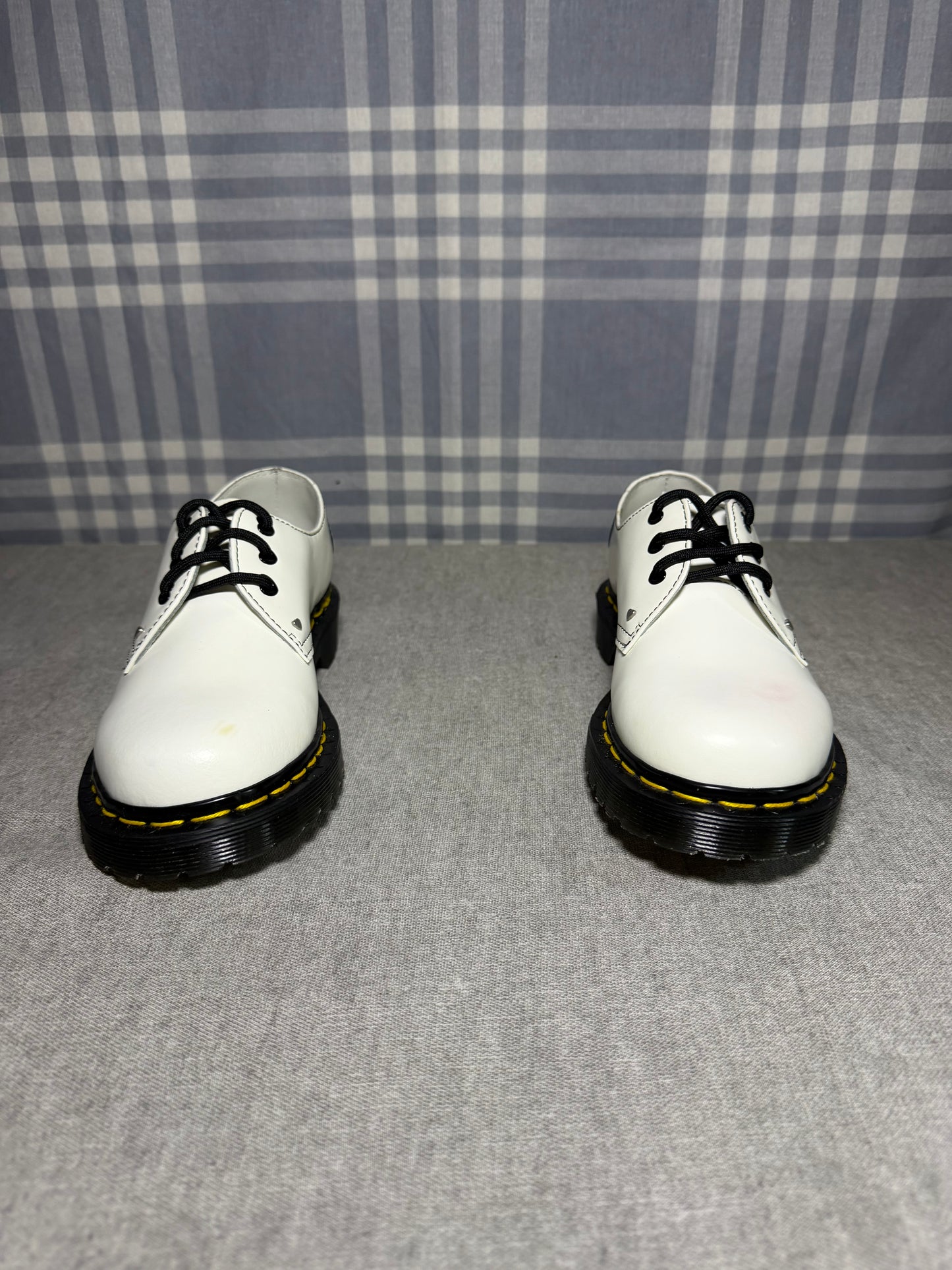 Dr. Martens 1461 Hearts Leather Oxford Shoe - White/Black Size 36