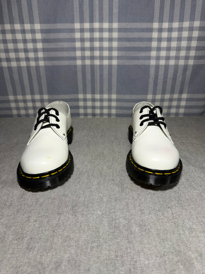 Dr. Martens 1461 Hearts Leather Oxford Shoe - White/Black Size 36