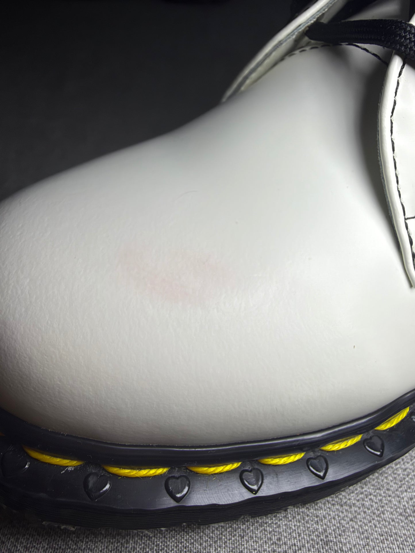 Dr. Martens 1461 Hearts Leather Oxford Shoe - White/Black Size 36