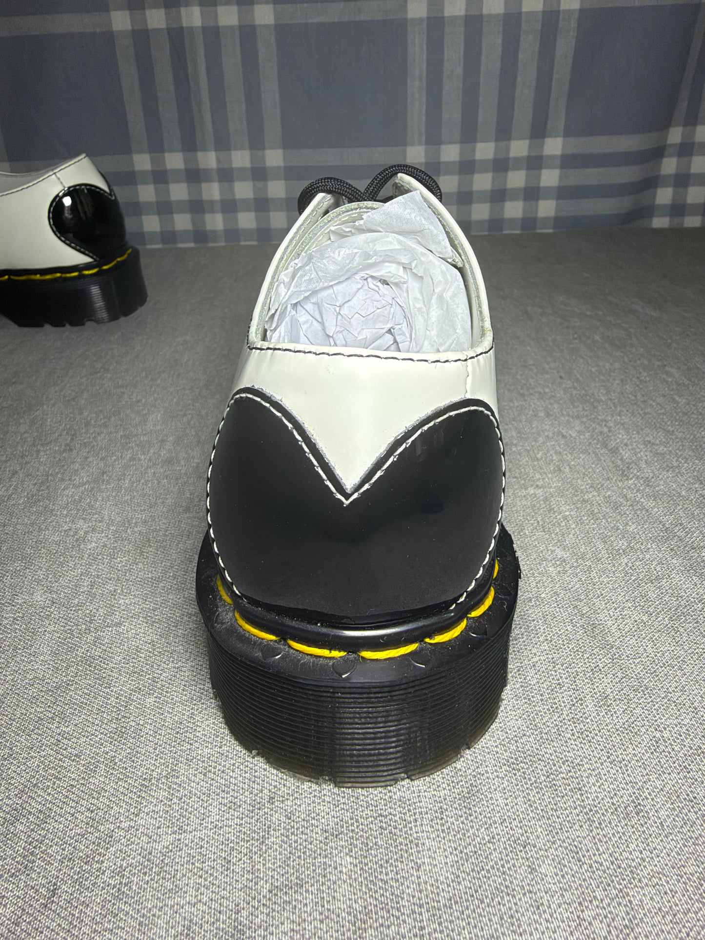 Dr. Martens 1461 Hearts Leather Oxford Shoe - White/Black Size 36