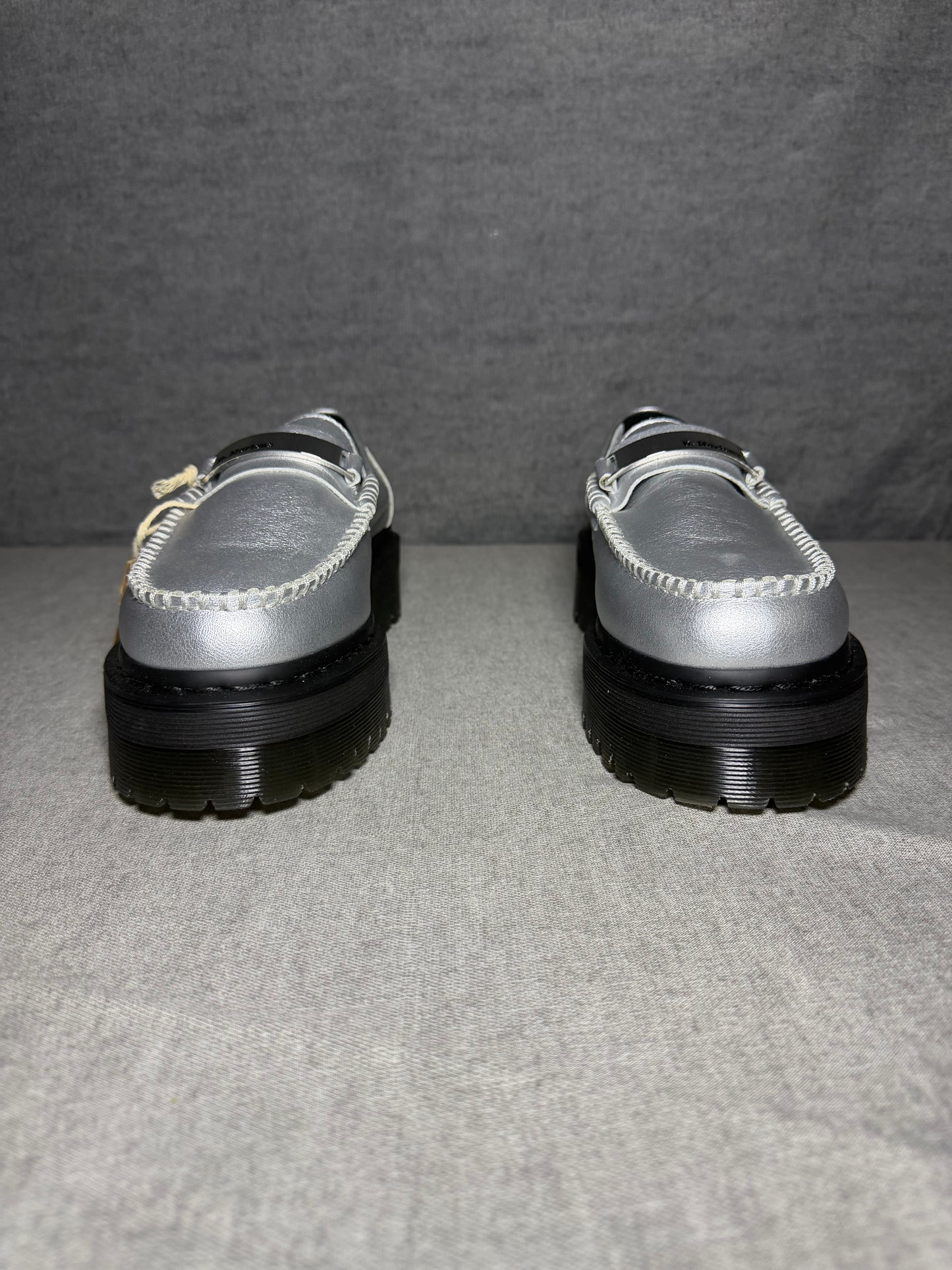 Dr. Martens Penton II Quad Platform Loafer - Silver Metallic Size 40