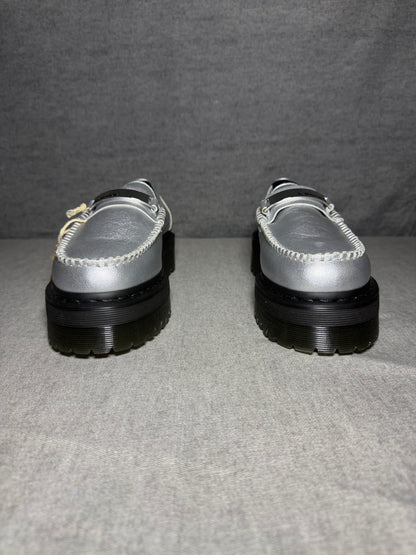 Dr. Martens Penton II Quad Platform Loafer - Silver Metallic Size 40